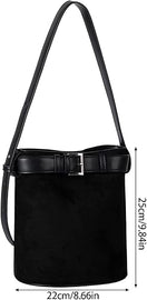 Borsa a secchiello vintage con tracolla regolabile, elegante borsa a tracolla per lavoro, viaggi e uscite casual, borsa a mano retrò alla moda per donna