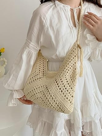 Borse di paglia da donna, borsa tote grande intrecciata, borsa da spiaggia in paglia, borse a tracolla, borsette, borsette estive, borsa hobo in paglia