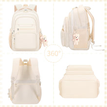 Carica l'immagine nel visualizzatore di Gallery, Zaino carino per ragazze per la scuola, bambini, viaggi, università, zaino per donne e adolescenti, zaini beige, zaino estetico per laptop