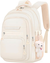 Carica l'immagine nel visualizzatore di Gallery, Zaino carino per ragazze per la scuola, bambini, viaggi, università, zaino per donne e adolescenti, zaini beige, zaino estetico per laptop